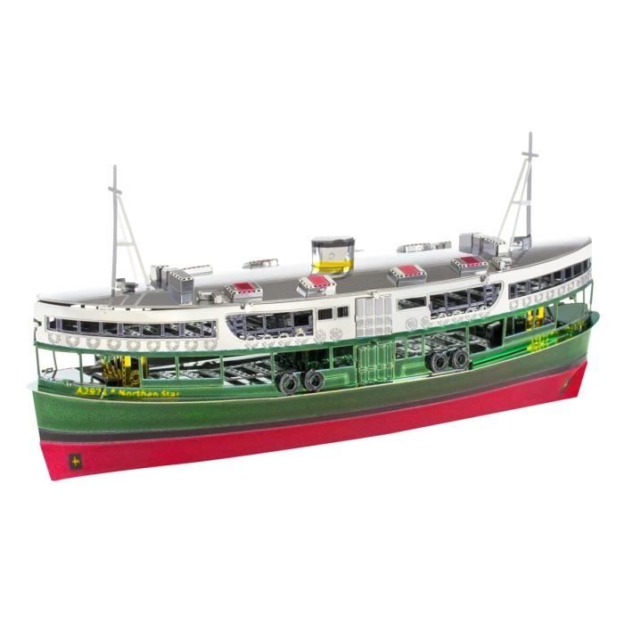 Metal Earth Fascinations, Hong Kong Star Ferry 3D puzzle en métal, miniature découpée au Laser