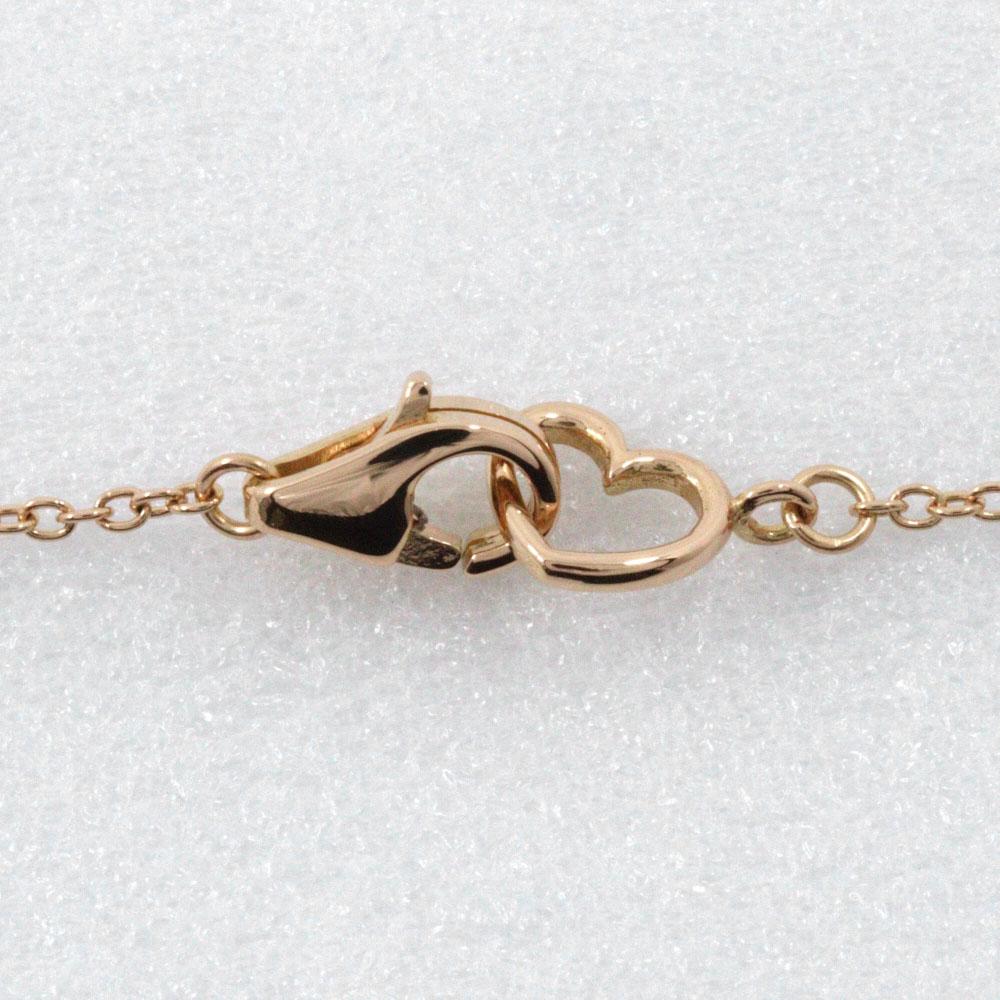 Ponte Vecchio Flour Necklace K18 Pink Gold/Pink Sapphire/diamond Flour 4.9g Women Used