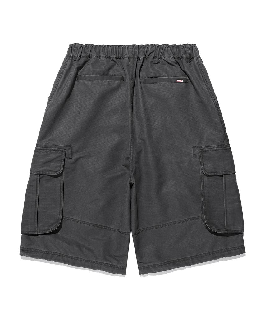 AECA Ripstop Washing Cargo Shorts-Charcoal