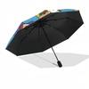 1pc Mario Luigi Automatic Folding Umbrella - Compact 8-Rib Design, Durable Plastic & Iron, Lightweight for Outdoor Daily Use,  a0929145