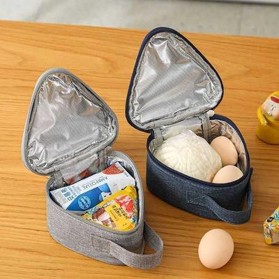 Mini Triangular Insulation Bag Aluminum Foil Thermal Cooler Lunch Tote Student Rice Bag Lunch Box Bento Lunch Carry Bags