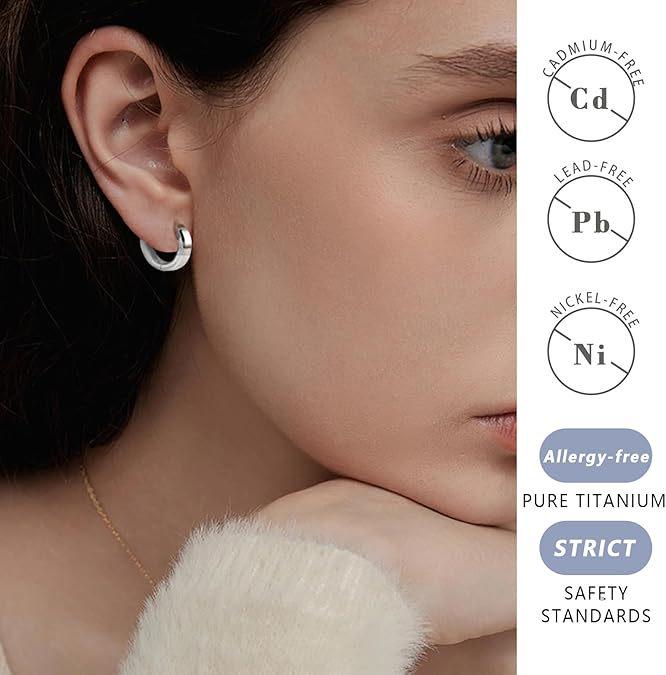 15 Pairs Stainless Steel Earrings Set: Cross Pendant Hoops, Studs, and Ear Backs.