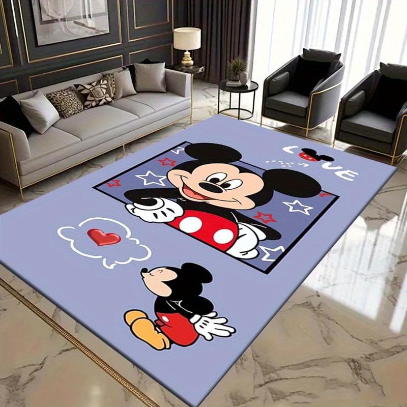 

1pc Disney Mickey Mouse Themed Area Rug, Non-Slip Door Mat for Home Entrance, Bedroom, Bathroom, Anti-Slip Floor Mat 60cm by 90cm