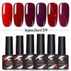 6-Color Nail Polish Glue Set, Popular Color Nail Glue, Phototherapy Nail Polish Glue Can Be Matched Arbitrarily.