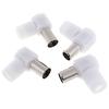 2Pairs 90 Degrees Male And Female Tv Plug Jack For Antennas Tv Rf