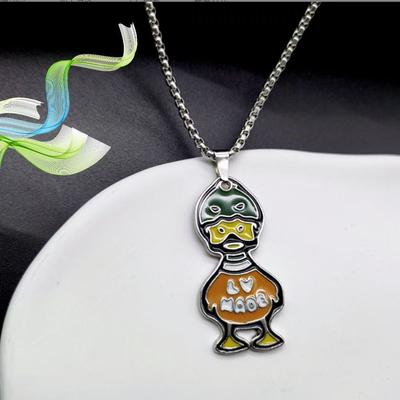 Trendy Cute Cartoon Dripping Duck Necklace, Student Gift Trendy Accessories