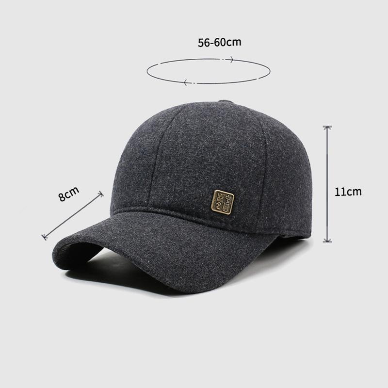 Men's Baseball Cap Ear Protection Cap Outdoor Warm Hat Autumn Winter Hat