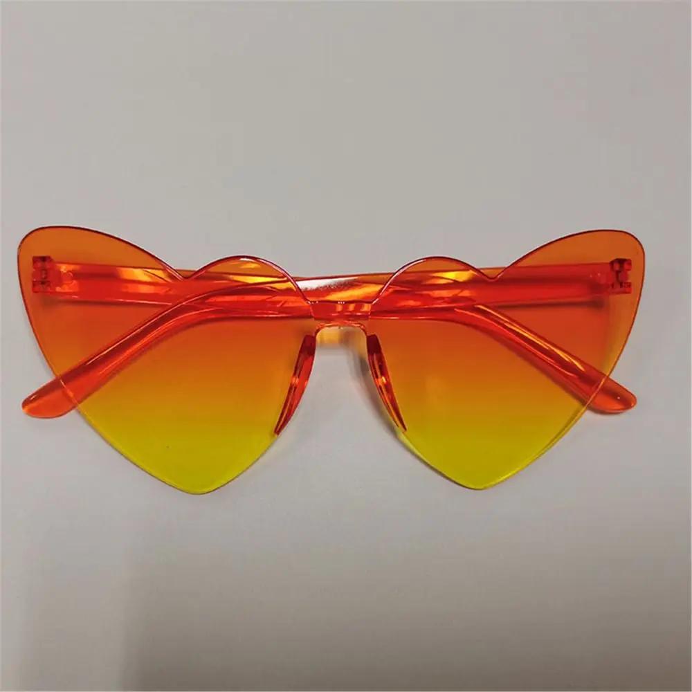 Candy Color Heart-Shaped Sunglasses Colorful Heart Cat Eye Sun Glasses Gradient Lenses Shades Beach Party Glasses For Women Men