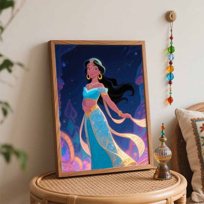 Disney Princess Oil Painting Hand Painting Coloring Painting Handmade Diy Home Decoration Gift