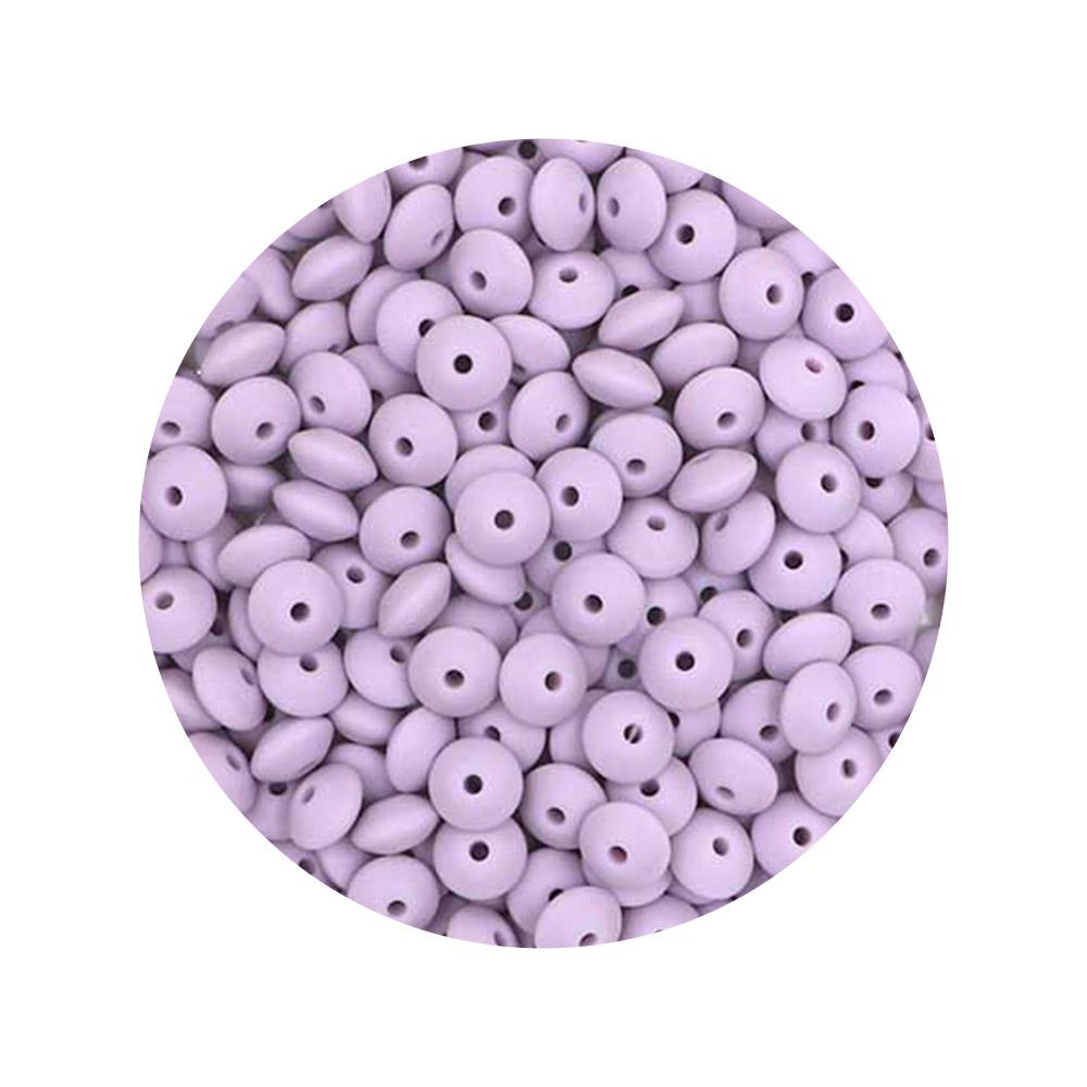 100Pcs 12mm Silicone Lentil Beads Round Spacer Beads Silicone Abacus Bead DIY Bracelet Necklace Handmade Jewelry Accessories