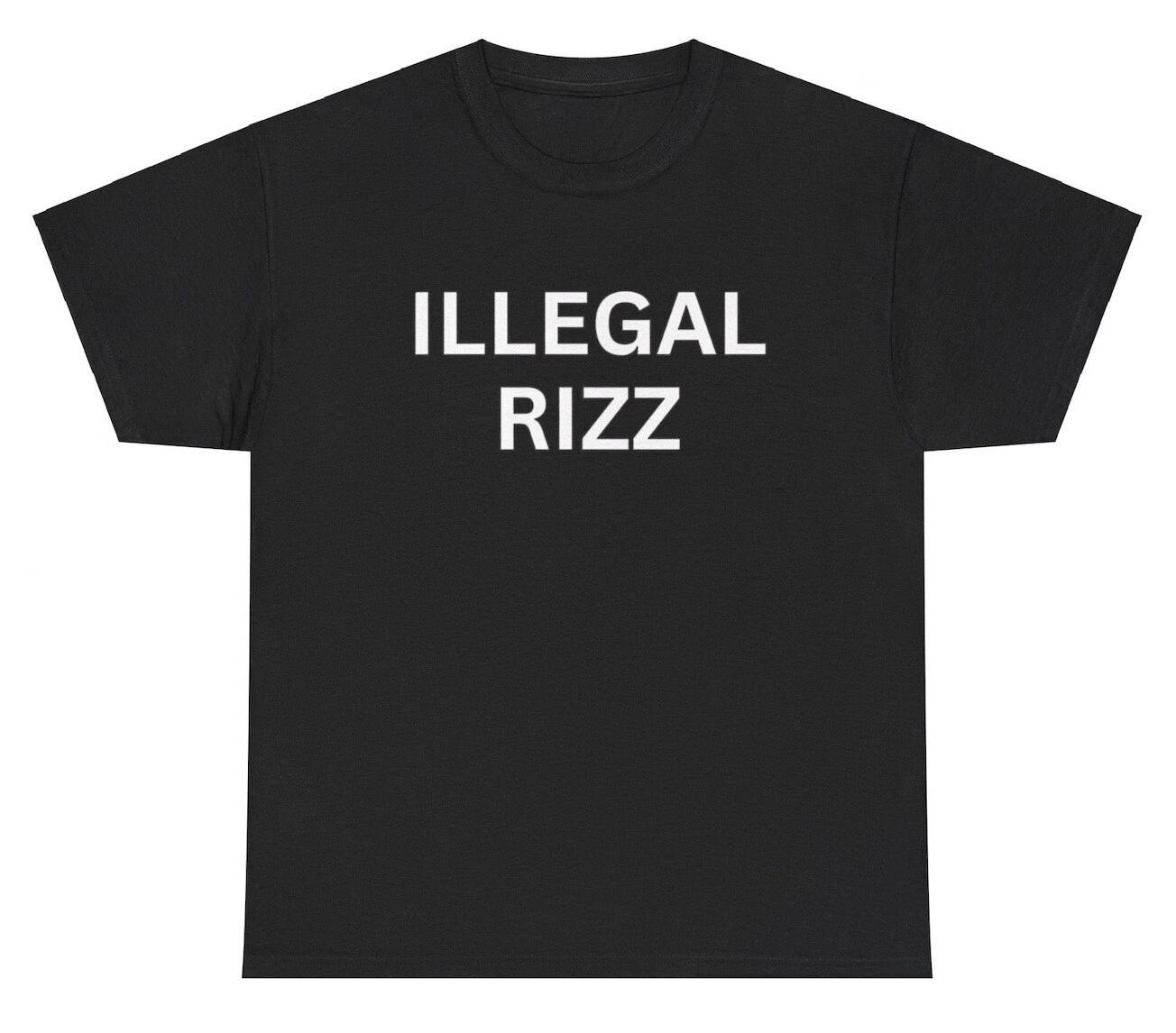 Illegal Rizz T Shirt Funny Oddly Specific Out Of Pocket Cursed Gag Gift Tee 2XL