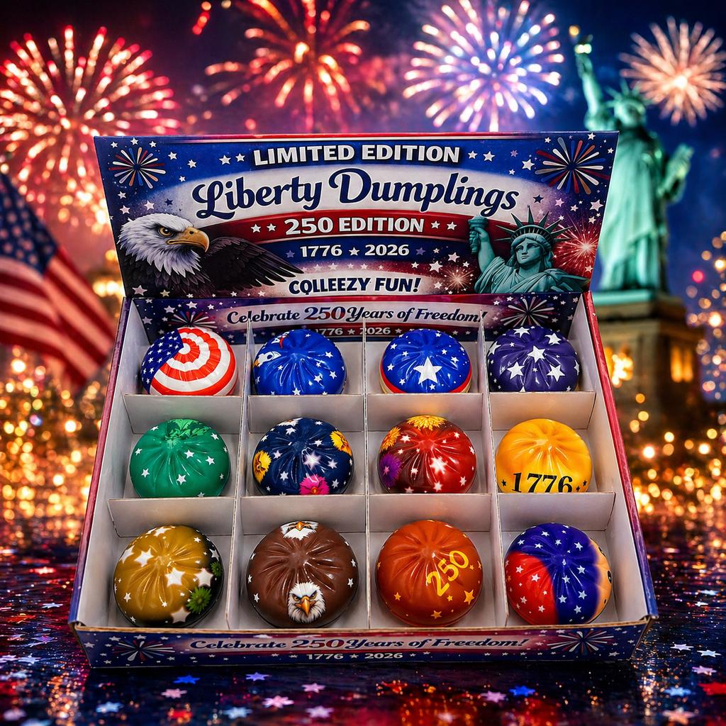 Usa 250Th Anniv. Liberty Dumplings 12Pk Squishy Fidget Toy | Us Flag Eagle Statue Squeeze Stress Relief Gift Kids Adults