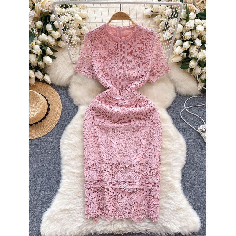 Silm Spring and Summer Cut Out Crocheted Water Soluble Dress Lace