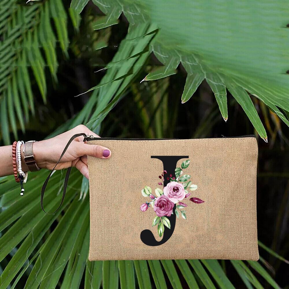 Простой льняной клатч на запястье — фото 10