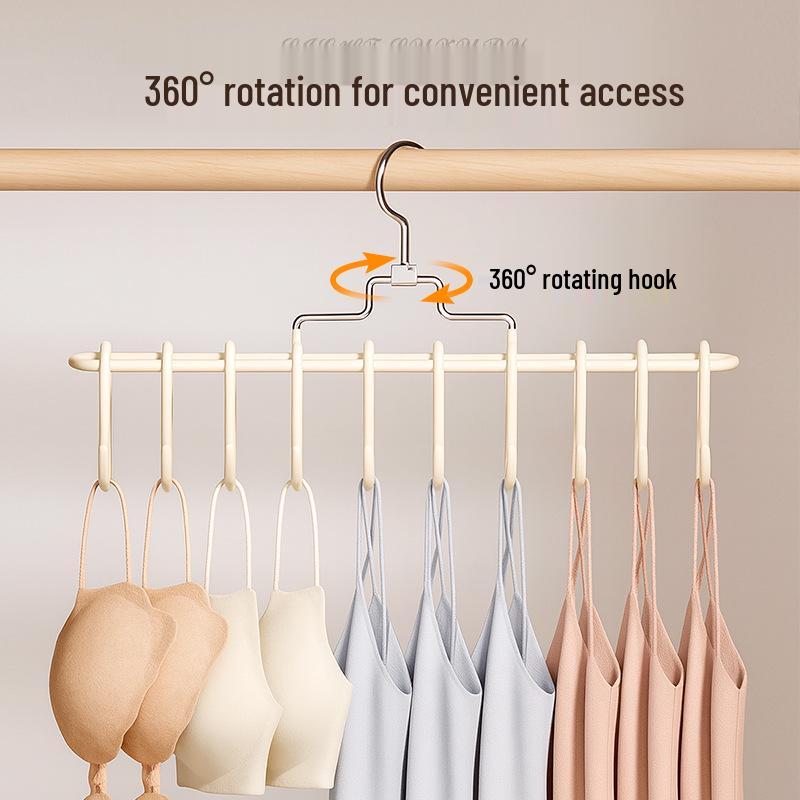 Multifunctional Non-Slip Camisole & Underwear Hanger with No-Trace Clips for Dorm or Home Storage.