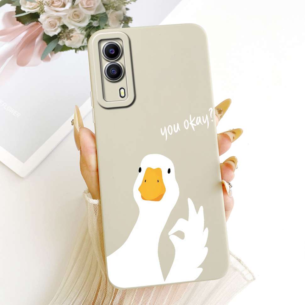 For Vivo Y53s 5G V2111A Case Printed Popular Cartoon Animals Silicone Back Cover For Vivo Y 53S 5G V2058 6.58" Phone Cases Capa