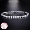 Hot 925 Sterling Silver Tennis Bracelet Crystal Luxury 5A Zirconia Women Fashion Simple Engagement Wedding Charm Jewelry