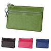 Lady Solid Color Stöldskydd RFID Blockerande Mini plånbok Nyckelring Zip myntväska