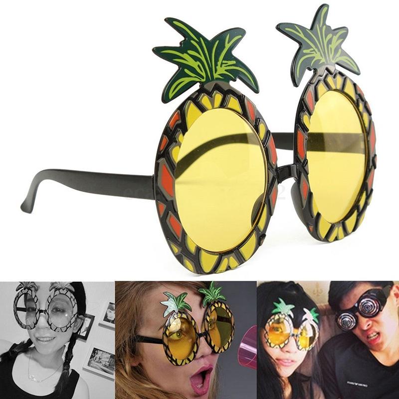 3Pcs Pineapple Glasses Funny Hawaiian Fruit Glasses for Dancing Party Carnival
