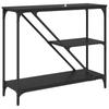 Console Table Black Oak Effect 88.5 X 30 X 75 Cm