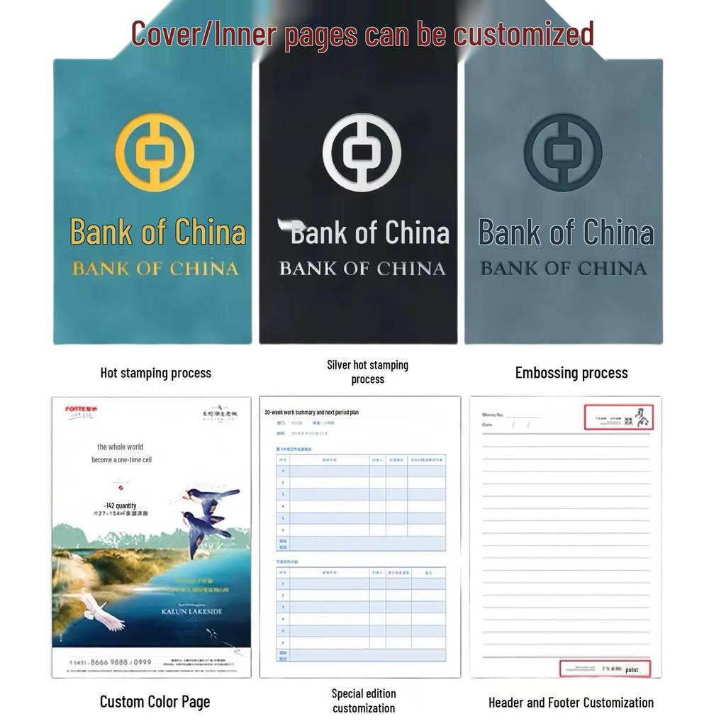 Customizable Notebooks and Notepads: A5 and B5 Stationery Sets with Printable Logo and Inner Page Options