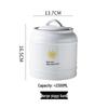 Ceramic White Sugar Jar: Large, Sealed Storage for Milk Powder, Tea, Grains, and Snacks