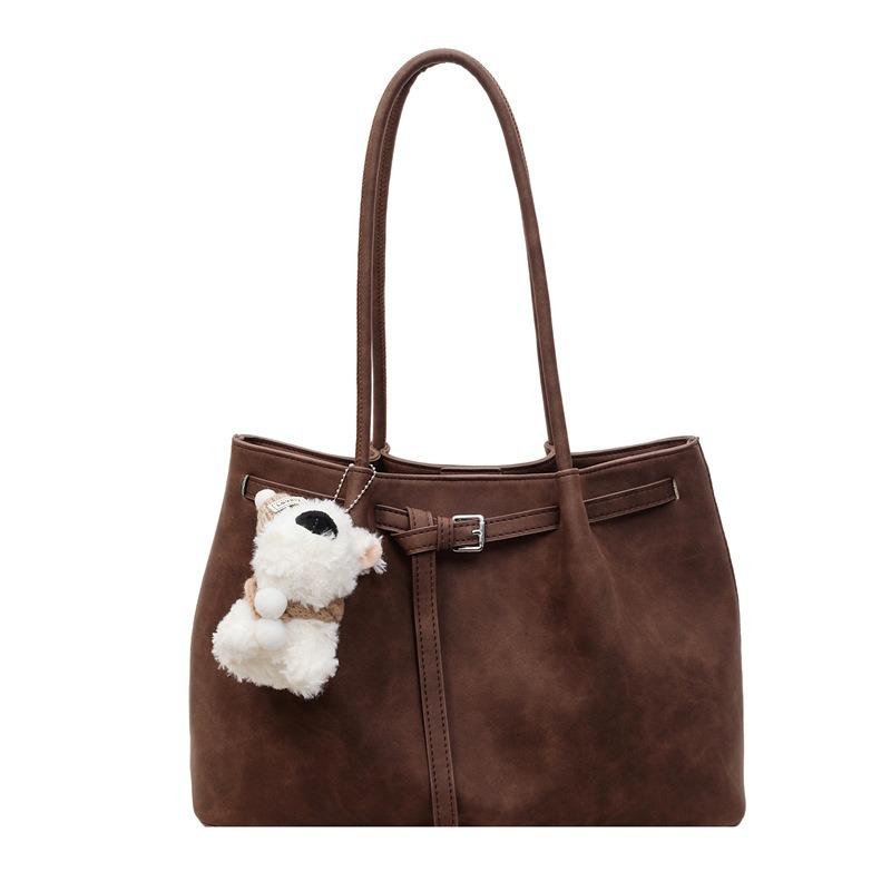 Retro Autumn and Winter New Fashion Simple Large Capacity Shoulder Portable Tote Bag Women's Commuter Armpit Bag