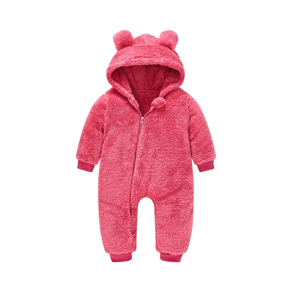Kids' Hooded Romper - Winter Ears Outfit One-Piece