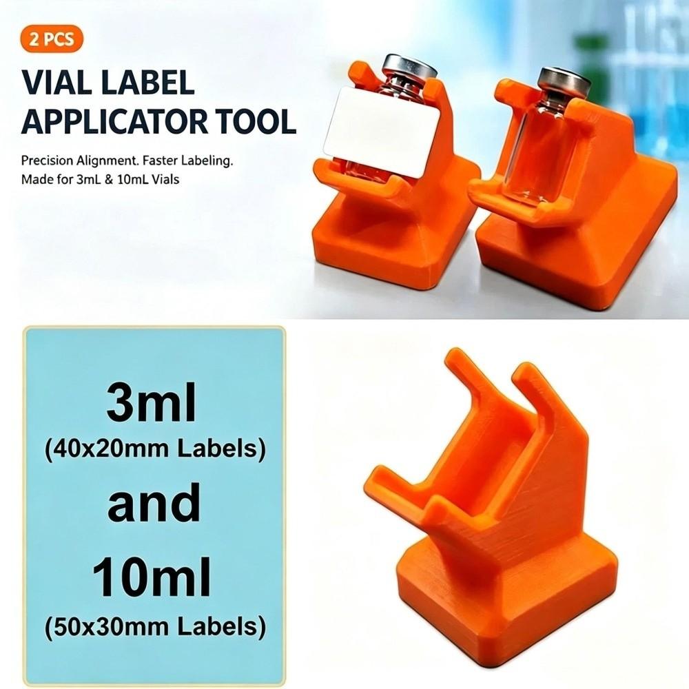 2Pcs Plastic Material Vial Label Applicator Precision Align Label Applicator Stand For Sample Vial