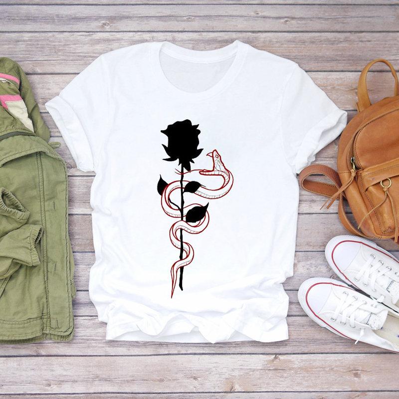 Women’S T-Shirts Kawaii Cat Cartoon Printing Aesthetic Tshirts Streetwear Clothing Summer Graphic T Shirts Aesthetic Tee Top