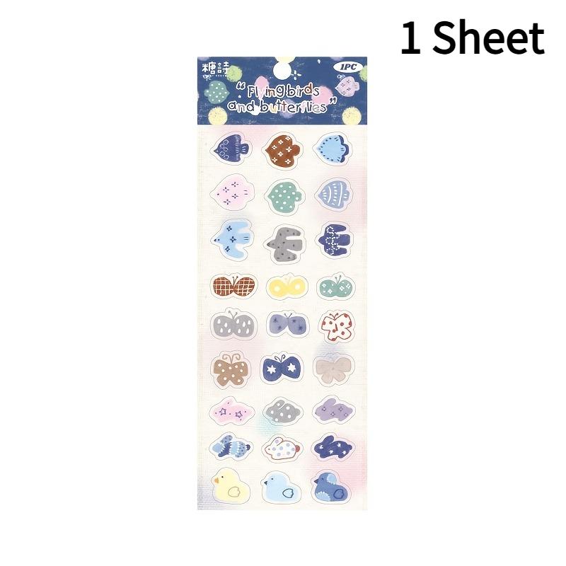 

1 Sheet,Warm Little Things Series,Epoxy Resin Decorative Sticker,Scrapbook Tissue Paper,Suitable for Bullet JournalsJunk Journal