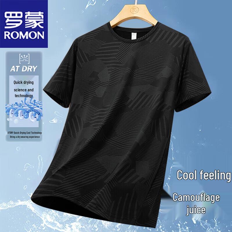 

ROMON Men s Cooling Quick-Dry Short Sleeve T-Shirt 3XL