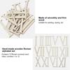 12pcs 7CM Wooden Roman Numerals Wooden Chips Vertical Bars Wood Craft Decorations Self Adhesive DIY Clock Numbers