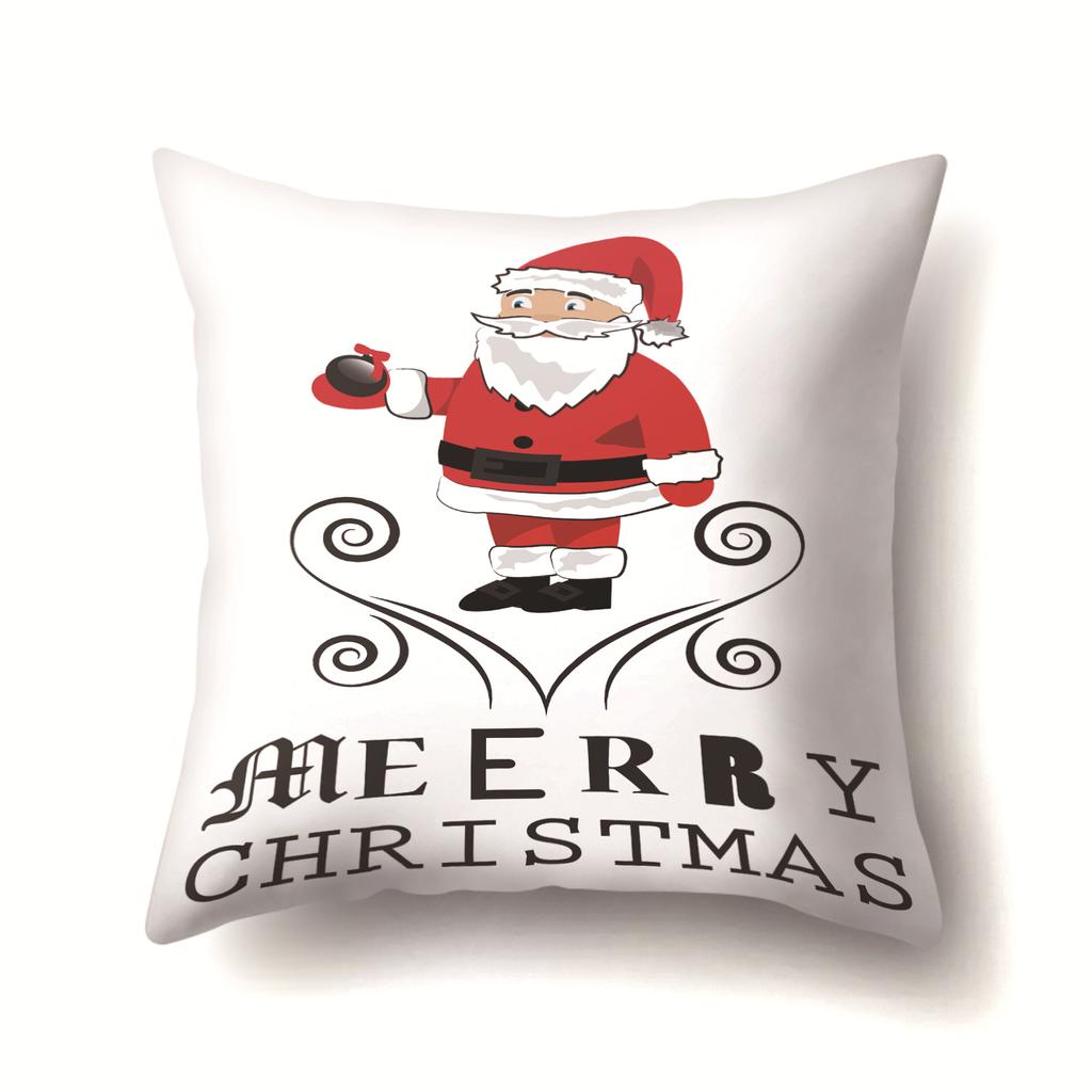 European and American Christmas Santa Claus Christmas Tree Creative Polyester Pillow Case Fashion Home Pillow Case