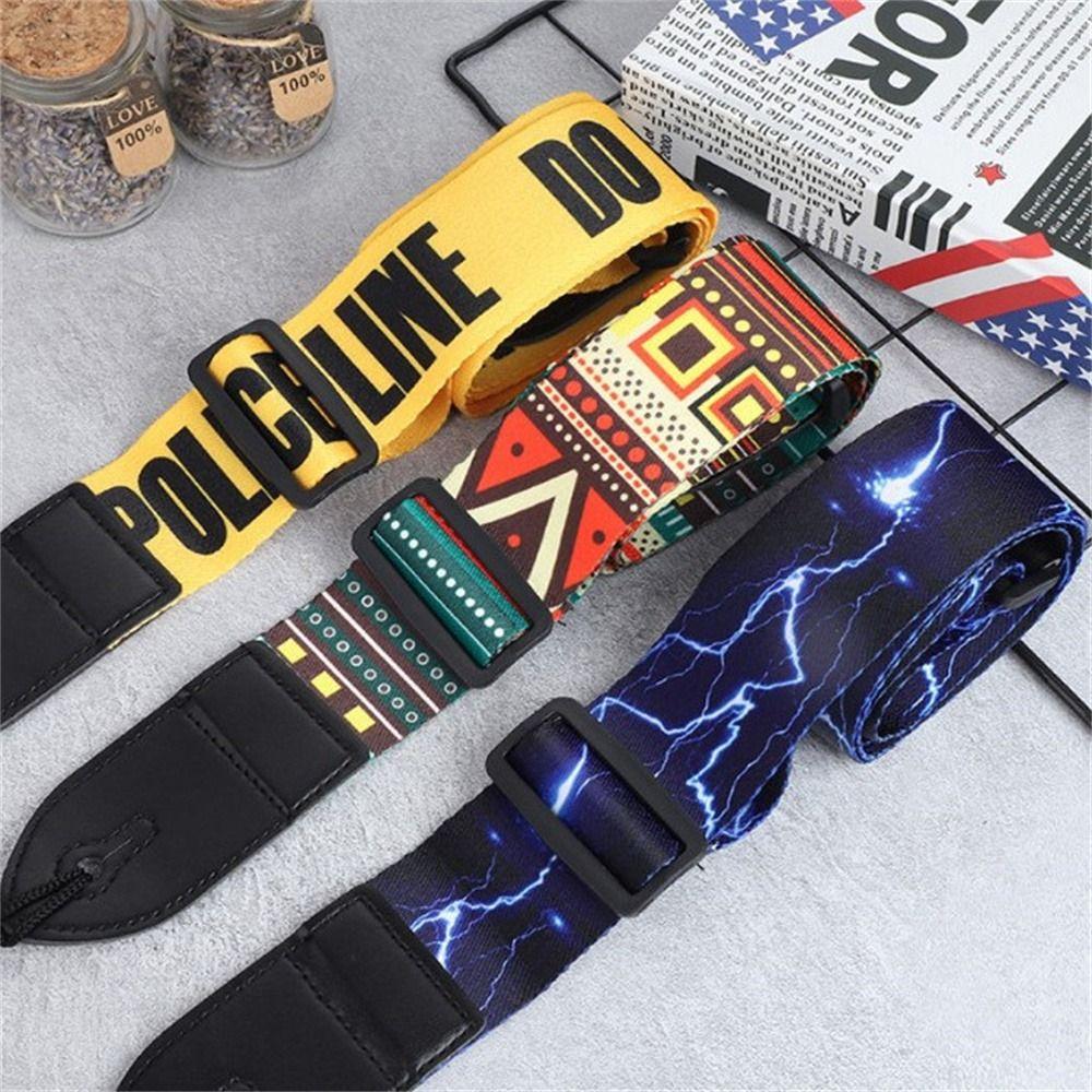 Guitar Ethnic Style Leather Head Electric Guitar Acoustic Guitar Strap Guitar Strap Guitar Belts Guitar Shoulder Strap