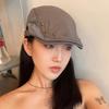 Retro Rivet Forward Hat Women's Spring Summer Thin Sunshade Sun Protection Duck Tongue Beret, Versatile Personality and Small Face