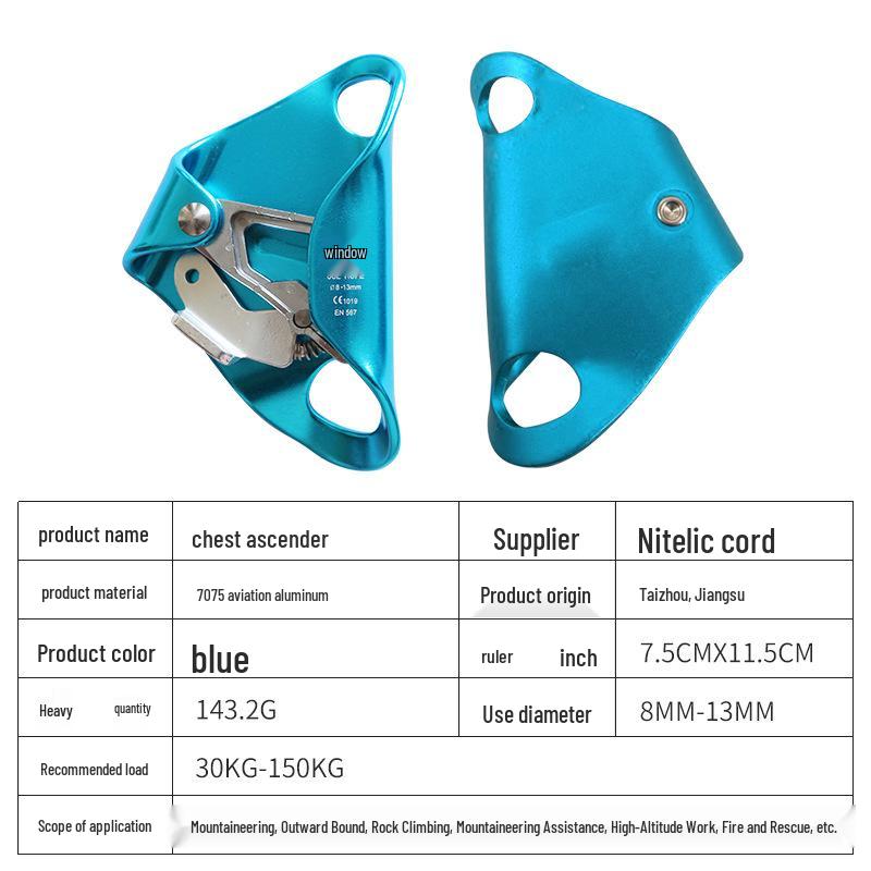 Outdoor Sports Fire Rescue and Rock Climbing Chest Ascender