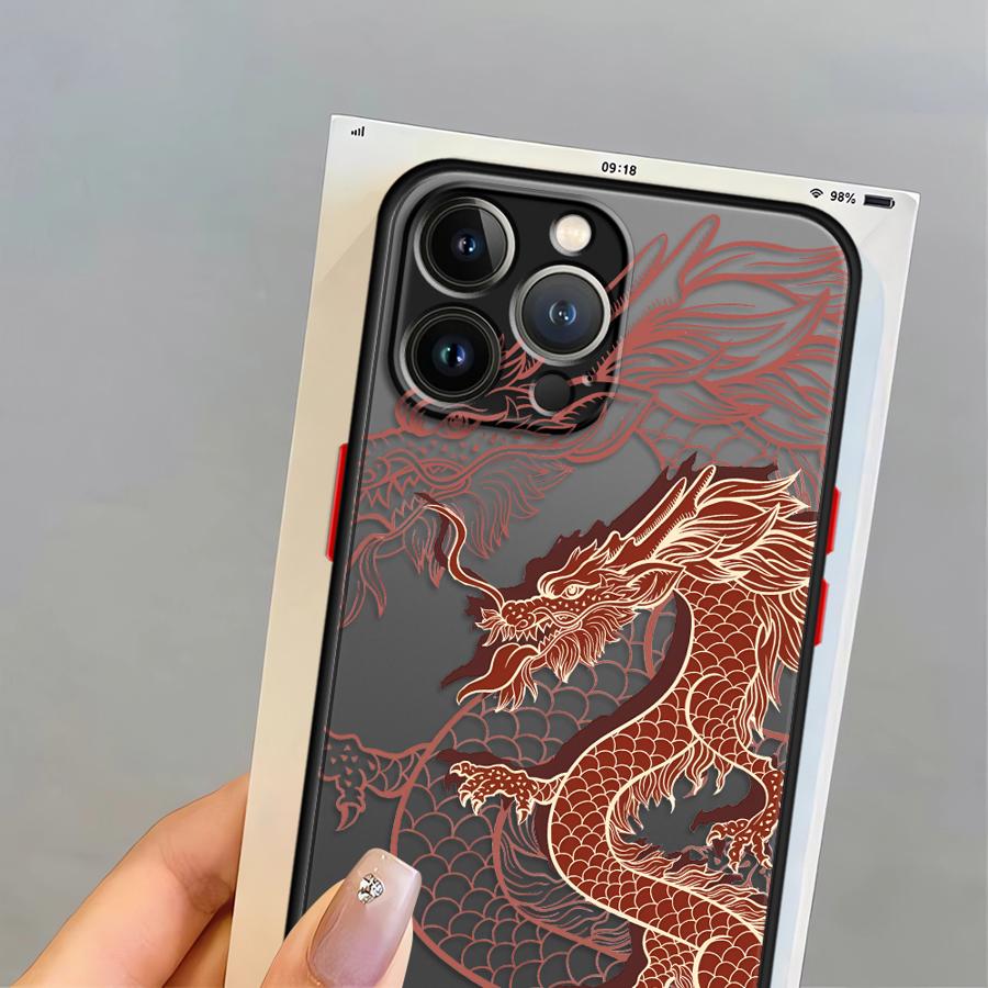 East Dragon Case for iPhone 17 Pro Max 11 14 7 8 SE XS XR Air 12 13 Mini 15 16 Plus Funda Back Phone Cover
