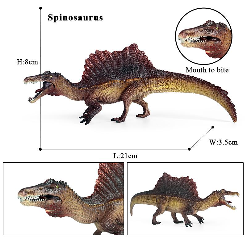 Oenux New Jurassic Dinosaur Brinquedo Spinosaurus Action Figures Open Mouth Tyrannosaurus Animals Model Collection Kid Toy Gift