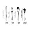 Kids Utensils Safe Metal Children Cutlery 4 Pieces Stainless Steel Reusable Eating Accessories Kitchen Supplies For Home Dining