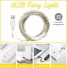 10M/20M Waterproof 8Modes USB Copper Wire LED String Fairy Light With 13Key Remote For Xmas Party Christmas Decoration  Year