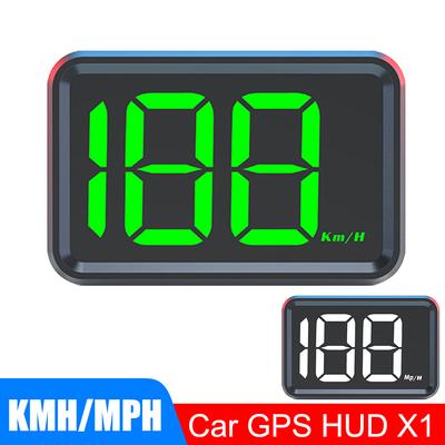Digitaler Tachometer USB-Stecker Auto Head Up Display GPS HUD X1 HUD Weiß Grün Lichtanzeige Große Schrift Autozubehör KMH MPH Meter