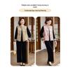 Elegant Mother's Set: Chinese-Style Spring Vest Jacket & Velvet Shirt for Middle-Aged Women