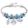 Adjustable Crystal Butterfly Beaded Bracelet - European & American Style Jewelry for Women