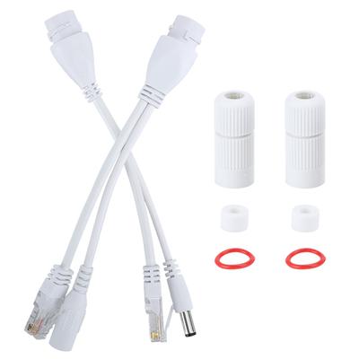 POE Adaptérový Kabel Nestandardní Vodotěsný Injector Splitter DC12V(Bílý )