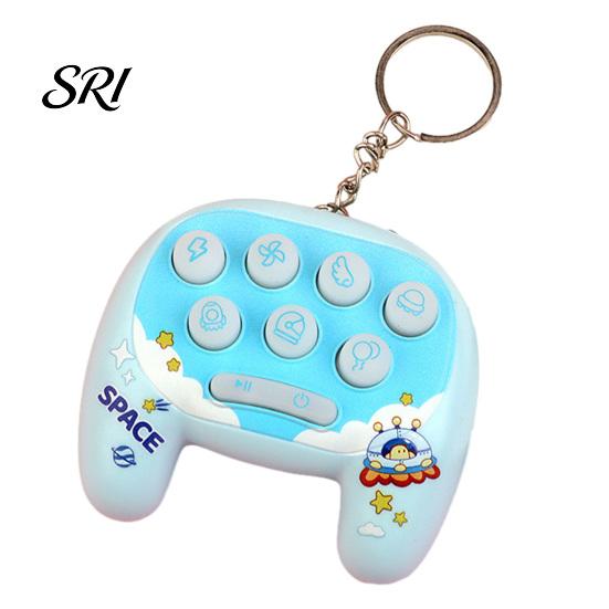 Decompressing Puzzle Toy Cartoon Handheld Game Keychain with Whack-a-Mole LED Light Mini Electronic Pendant Classic Whack-a-mole for Bags Backpacks синий