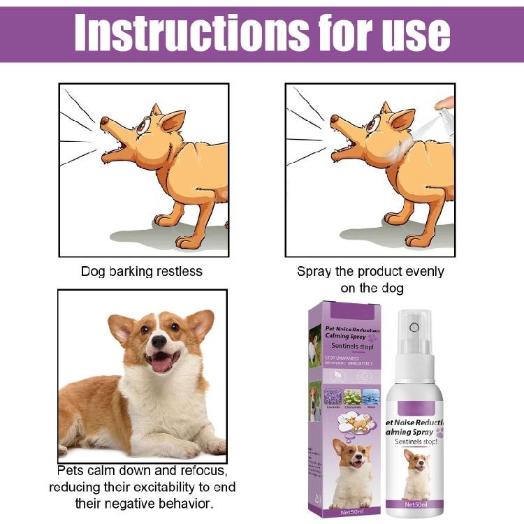 Hunde-Beruhigungs-Pheromon-Spray 50 ml für Tierarztbesuche und stressige Ereignisse