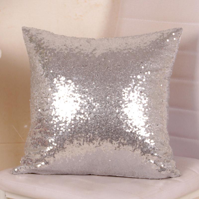 

Блестящая подушка Чехол с пайетками Поясничная Накидка Диванная наволочка Домашнее украшение Автомобиль