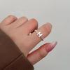 Korean Style Irregular 925 Sterling Silver Women's Versatile Ring, Non-Fading Niche Ins Design