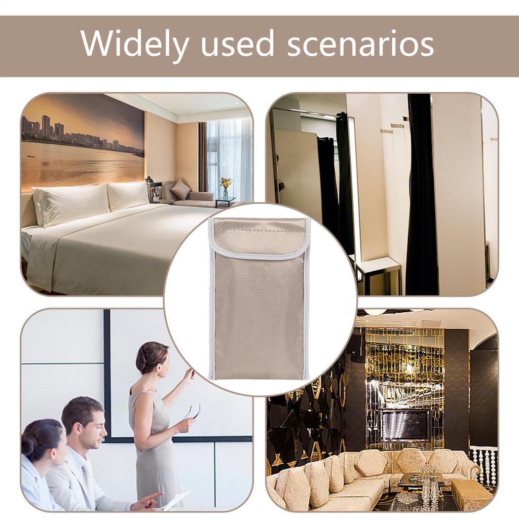 RFID Signal Blocking Faraday Bag for Cell Phone Anti-Theft Key Fob Shield EMF GPS Location Info Anti-Spying/Tracking Caes